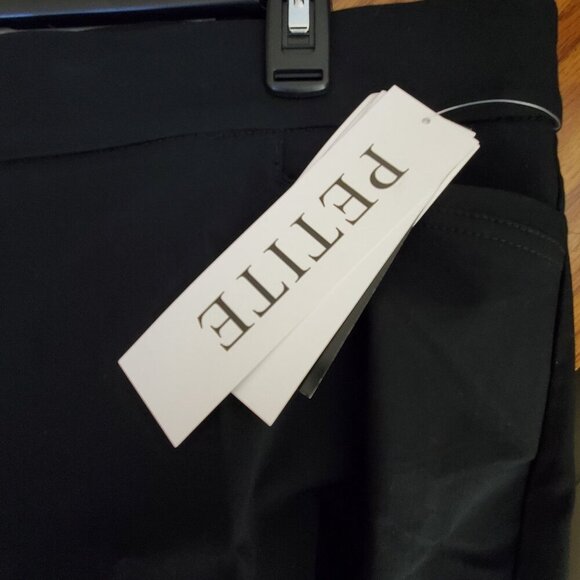 Linda Matthews Petite Black Ankle-Length Pants With Rhinestone Detail Womans PXL - Picture 6 of 11